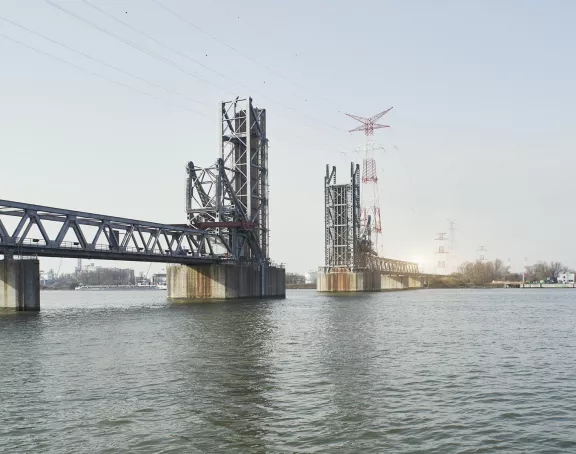 Lillo bridge in the Port of Antwerp