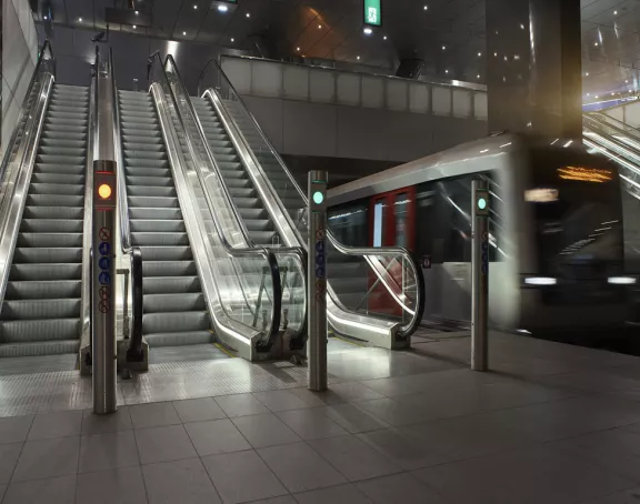 Amsterdam Centraal Station Noord-Zuidlijn Roltrap