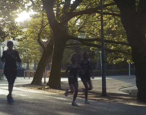 Amsterdam Vondelpark hardlopers