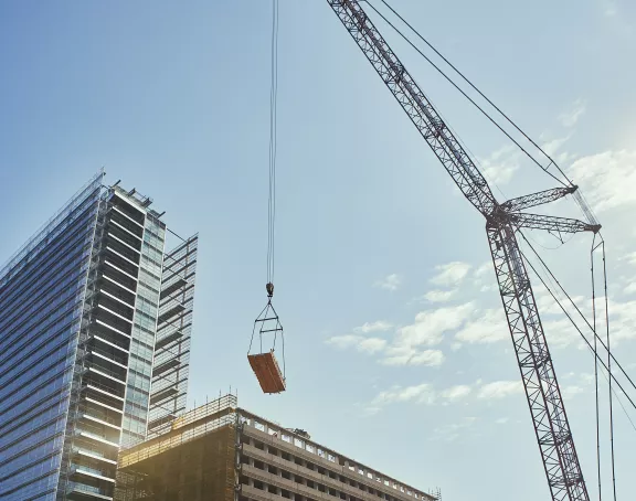 Amsterdam building site crane