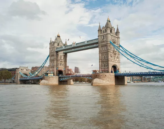London Tower Bridge at river Thames