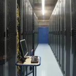 Data center blue door