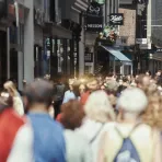 High street shoppers Amsterdam