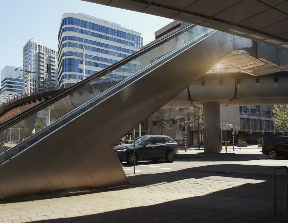 Amsterdam subway stairs Zuidas