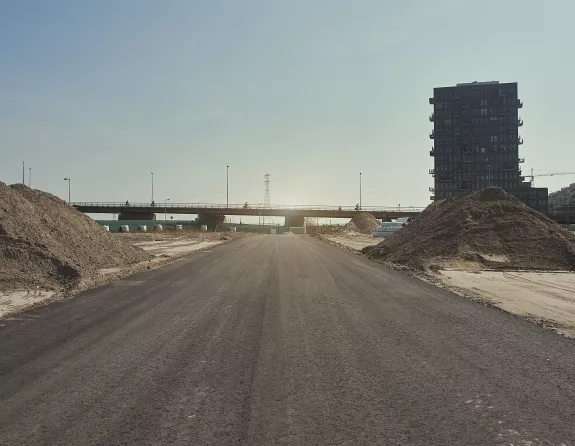 Building site sand road