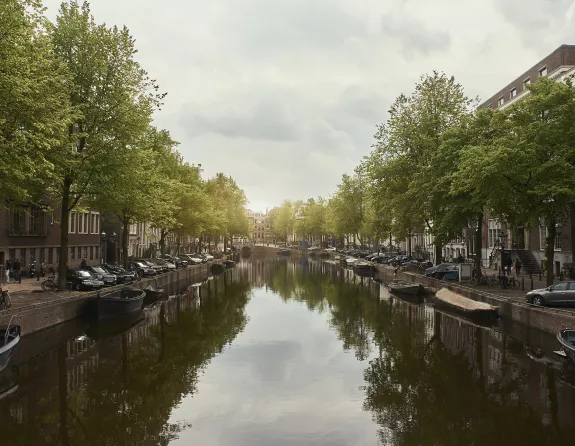 Amsterdam gracht woonboten