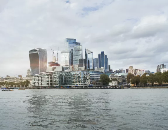 London skyline financial district