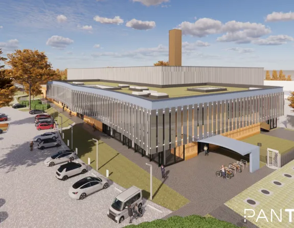 Render of PanTera's new Actinium Production Center, a pioneering facility dedicated to the large-scale production of Actinium-225